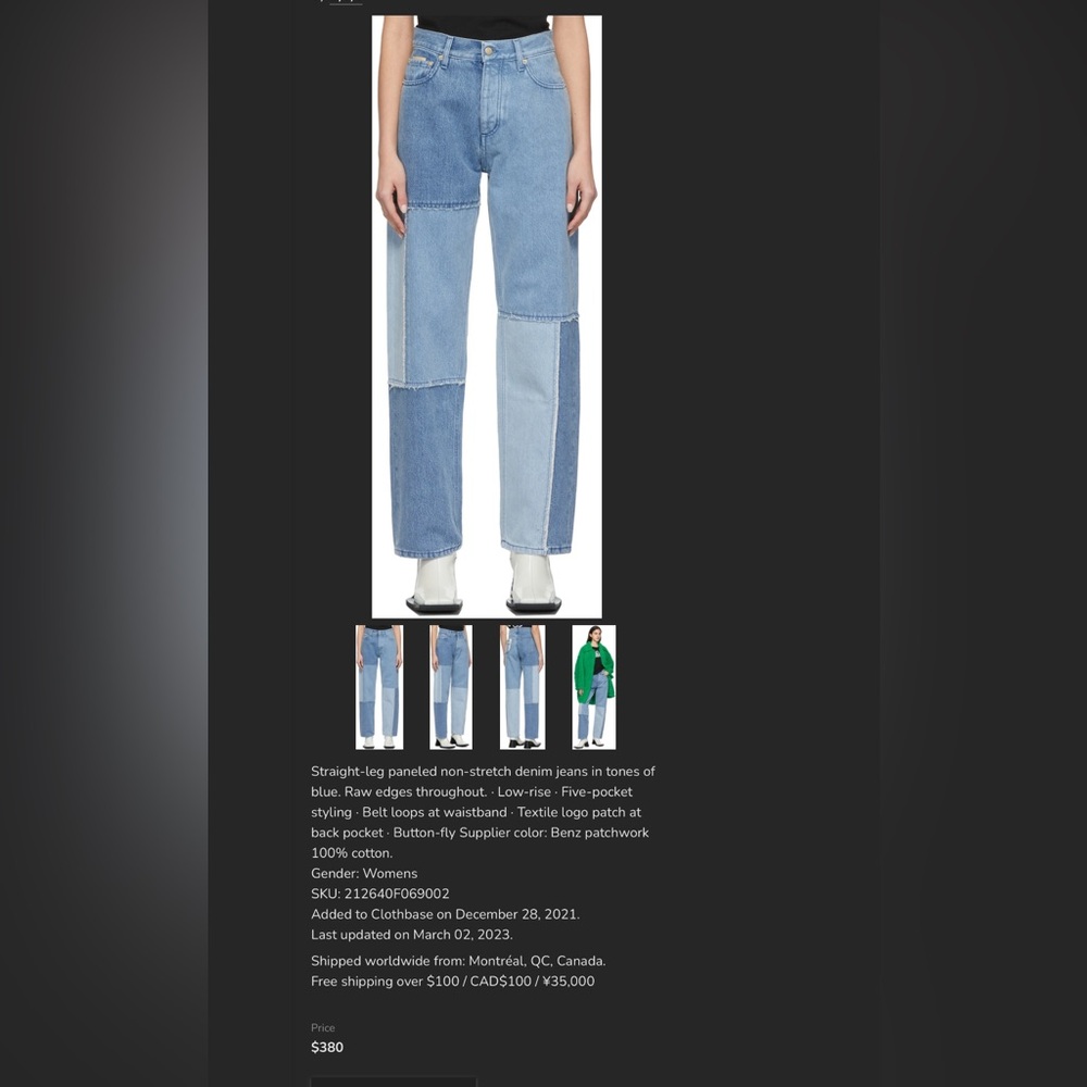 #16 COMFORT STRETCH COLOR BLOCK HIGH RISE WIDE STRAIGHT JEANS - Picture 2 of 7